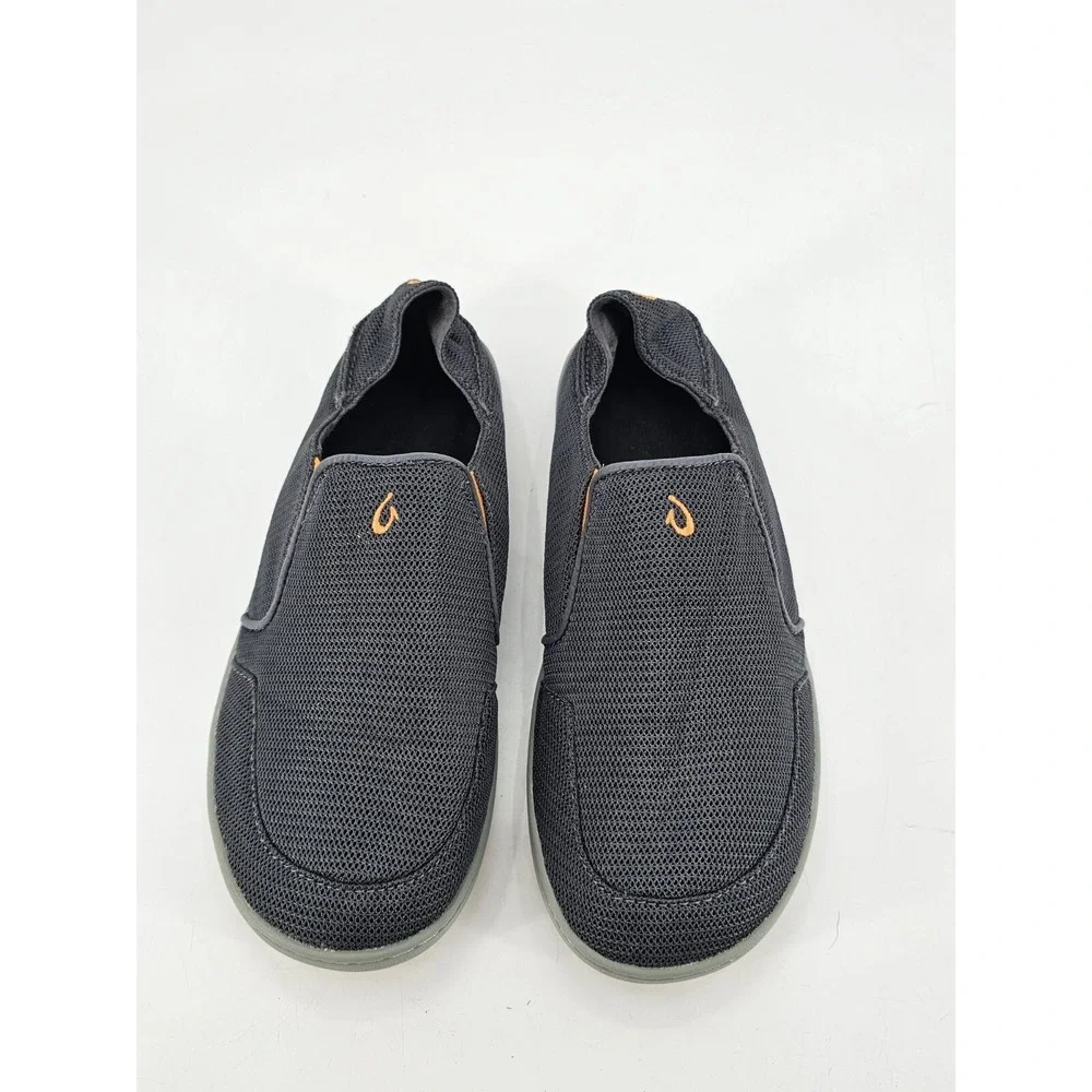 OluKai Men's Nohea Mesh Slip‎ On Boat Shoes Gray Orange 10188-4242 Size 8.5 US